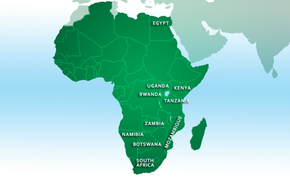 map of Africa