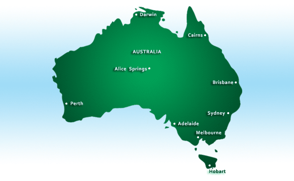 map of Australia