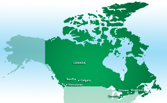 map of Canada