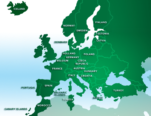 map of Europe