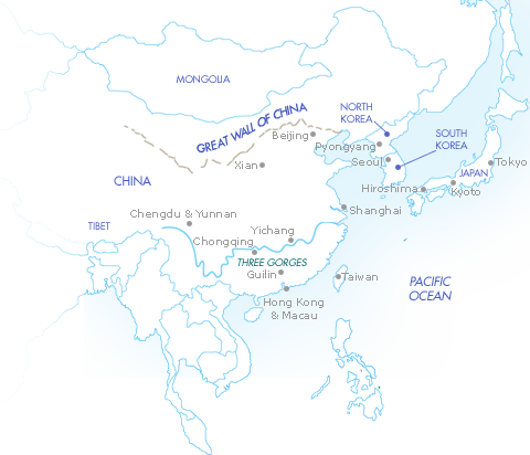 China, Hong Kong & Japan