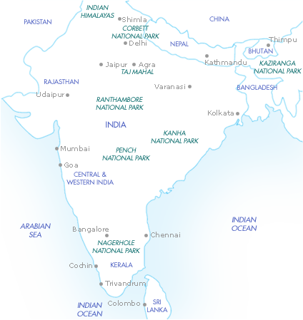 India, the Himalayas & Sri Lanka